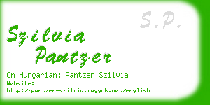 szilvia pantzer business card